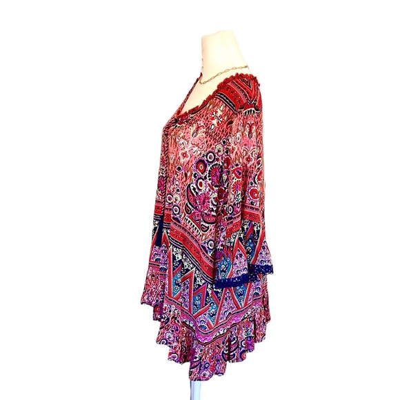 COPY - Breathtaking Bohemian tunic by Naudic of Australia. Sz Med - Picture 5 of 9